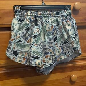 Stylish Money Print Women's Athletic Shorts